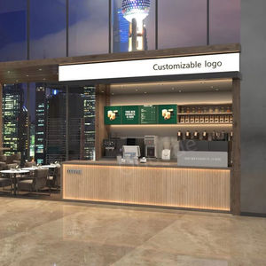 Mostrador de Café de Diseño Personalizado, Quiosco para Cafetería, Barra para Cafeterías - Product Image 1