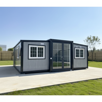 Maison conteneur extérieure mobile et extensible multifonctionnelle en acier, design moderne, préfabriquée, modulaire, 2 chambres, 40 pieds, 20 pieds, livraison rapide