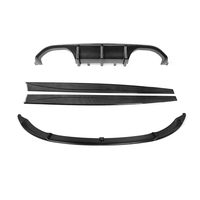 Kit de carrosserie en fibre de carbone préimprégnée Street Style pour BMW M3 F80 2014-2020 : Lame avant, jupes latérales et diffuseur arrière style MP