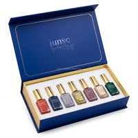 Bouteille d'huile à ongles en verre avec logo personnalisé en feuille d'or, pour la Saint-Valentin, avec blister en PET/PVC et boîte en carton/boîtes à lotion