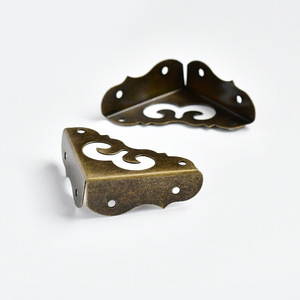 Iron <b>Corner</b> <b>Protector</b> 43x31x11mm Hollowed Antique Bronze Color Furniture Hardware Accessory - Product Image 2