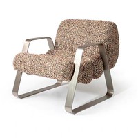 Fauteuil modulaire de luxe italien rétro moderne pour salon, mobilier de maison avec pieds en métal et rembourrage en éponge douce