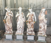 Sculpture en marbre grandeur nature sur le thème des dieux grecs, déesses des quatre saisons, pour jardin, temple et cimetière