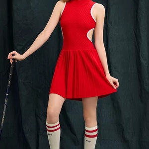 Robe de tennis en tricot personnalisée pour femme, respirante, en coton, pour l'été, robe de pickleball, grande taille, décontractée, fabricant de tricots OEM - Product Image 4