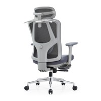 Chaise de bureau avec appui-tête réglable, repose-pieds rétractable et dossier inclinable pour les zones de repos au bureau à domicile