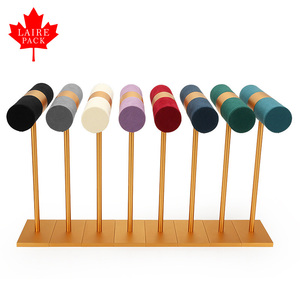 Espositore per Gioielli Personalizzato di Alta Gamma in Microfibra e Metallo, Porta Bracciali da Banco per Gioiellerie - Product Image 5