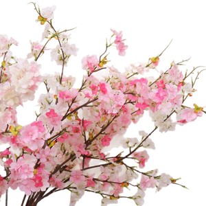 Ramas de Flores de Cerezo Rosadas Artificiales, Arbustos, Flores Decorativas con Tallos, Sakura Flores Artificiales, <span class=keywords><strong>Rama</strong></span> para Decoración de Bodas - Product Image 1