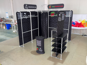 Stylish 10 * 10ft xách tay Booth Stretch vải và nhôm hiển thị thương mại hiển thị Booth cho quảng cáo backwalls - Product Image 3