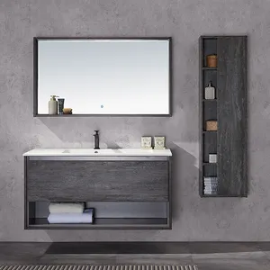 HILITE Fashan 제조자 호텔 벽 산 단 하나 수채 현대 허영 목욕탕 Touched 열려있는 220V Led 목욕탕 거울 내각