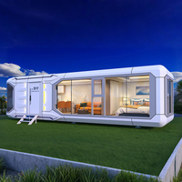 Smart System Design Maison de camping préfabriquée en acier avec capsule spatiale et cuisine pour hôtels et salles de bains