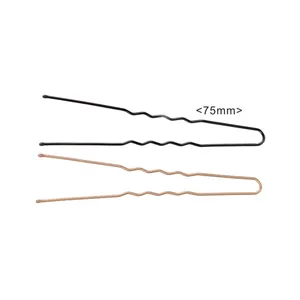 Salon Hairdressing Accessories Tools Fashionable Black Metal Hair Clips Decorative U Shape 75MM Bobby Pins