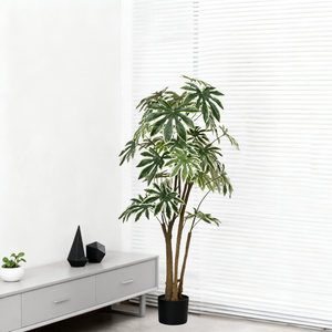 Árbol de Aralia Japonés Artificial de 150 cm, Planta Artificial en Maceta de Plástico Realista y Elegante para Interiores, Año Nuevo, Día de San Valentín - Product Image 5