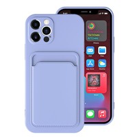 Étui de protection souple en TPU avec fente porte-cartes et protection d'objectif pour iPhone 17 16 15 14 13 12 11 Pro Max