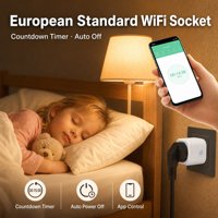 Prise intelligente 20A 240V sans fil WiFi Zigbee, prise intelligente avec statistiques d'électricité, prise intelligente EU, mini prise de contrôle