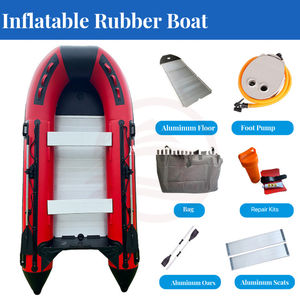 Barco inflable de casco rígido de PVC plegable de alta resistencia para búsqueda y rescate marino Barco de pesca de Carpa Solar estable - Product Image 4