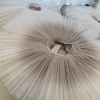 Rok Tutu Balet Ombre Merah Muda ke Hijau untuk Anak-anak, Tutu Pancake Profesional dari Tulle Keras untuk Anak Perempuan, Ideal untuk Latihan Tari, Reci
