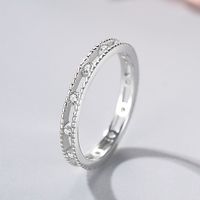 Nouvelle arrivée bijoux fins 925 bague Vintage en argent Sterling populaire Simple Ins Style Zircon bague accessoires pour les femmes