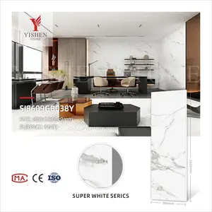 Hot Bán kích thước lớn slab cho phòng tắm tường 800*2600*9 mét sứ đá cẩm thạch thiêu kết gạch đá tường slab