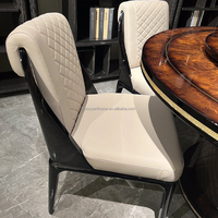 2024 vente chaude conception de luxe table à manger en marbre artificiel ensemble avec 10 chaises de salle à manger meubles de salle à manger