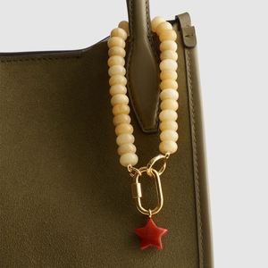 Llavero Vintage con Cuentas Rojas, Estrella y Luna, Diseño de Estilo Étnico, Accesorios de Aleación de Lujo Ligero, Dijes para Bolsos a Juego - Product Image 4