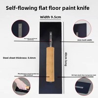 JYW 40 pouces auto-nivelant bouche plate dentelée époxy peinture de sol lot couteau grattoir importé rasoir pousser ODM OEM de qualité industrielle