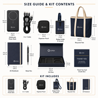 Kit de Regalo Personalizado con Logotipo para Ferias Comerciales: Batería Externa, Obsequio para Eventos Corporativos, Bolso de Recaudación de Clientes, Cordón para Credencial, Cuaderno - Proveedor