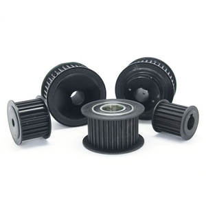 Schwarze Zahnriemen scheibe Zahnrad scheibe mit geradem Zahn profil Hobbing-Verarbeitung - Product Image 2