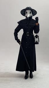 Nouvel ensemble de déguisement de docteur de la peste pour Halloween, costume médiéval steampunk punk, accessoires de fête masquée pour femme - Product Image 3