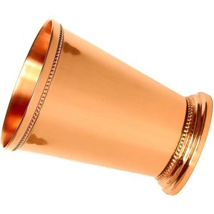 PARIJAT HANDICRAFT 12 Ounce Pure Copper American Style Solid Pattern Reusable Moscow Mule Mint Julep <b>Cup</b> Home - Product Image 4
