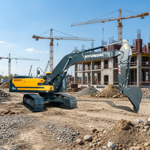 Excavatrice sur chenilles HX305L de marque réputée, équipement de construction robuste jaune - Product Image 1
