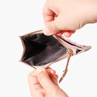 Dompet saku ritsleting mode baru 2024 dompet tempat kartu pria gaya Korea dompet kecil gantungan kunci untuk pria wanita grosir