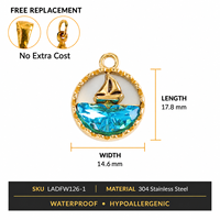 Pendentifs en acier inoxydable 304 plaqués or 18 carats, styles géométriques océaniques avec strass ou zircon au choix pour la création de bijoux DIY