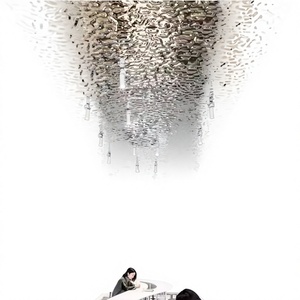 EX336 SS 304 316 <b>Mirror</b> Silver Gold Big Pattern Water Ripple Stainless Steel <b>Sheet</b> for Ceiling Wall Cladding Decoration - Product Image 1