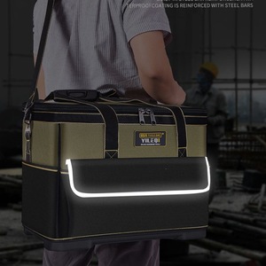 Sac à outils YILEQI grande capacité multifonction pour électricien avec bandoulière et fermeture éclair étanche - Product Image 1