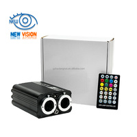Kit de toit de voiture 12V 32W APP RGBW, effet ciel étoilé scintillant et étoiles filantes, kit moteur LED à fibres optiques