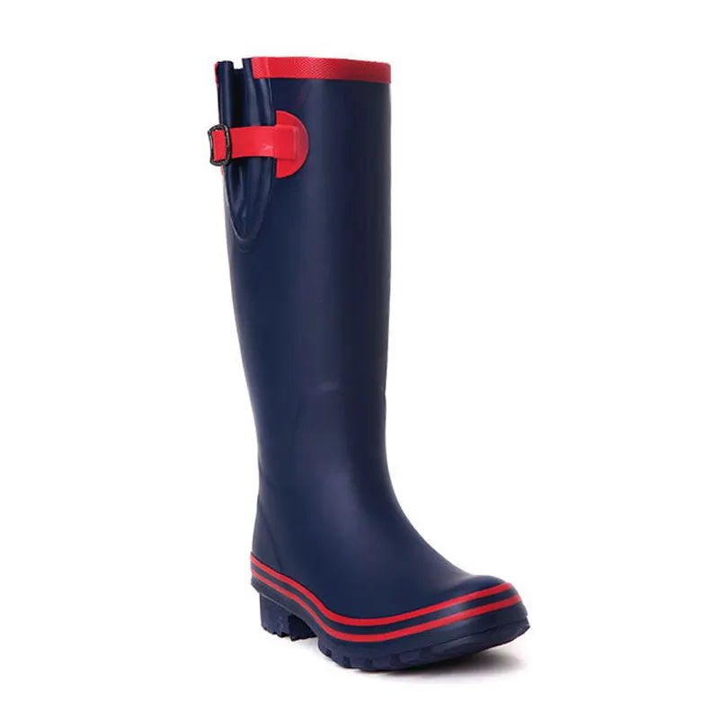 2022 New Design Rubber Boots Wellington Knee-high Rain Boots For Women