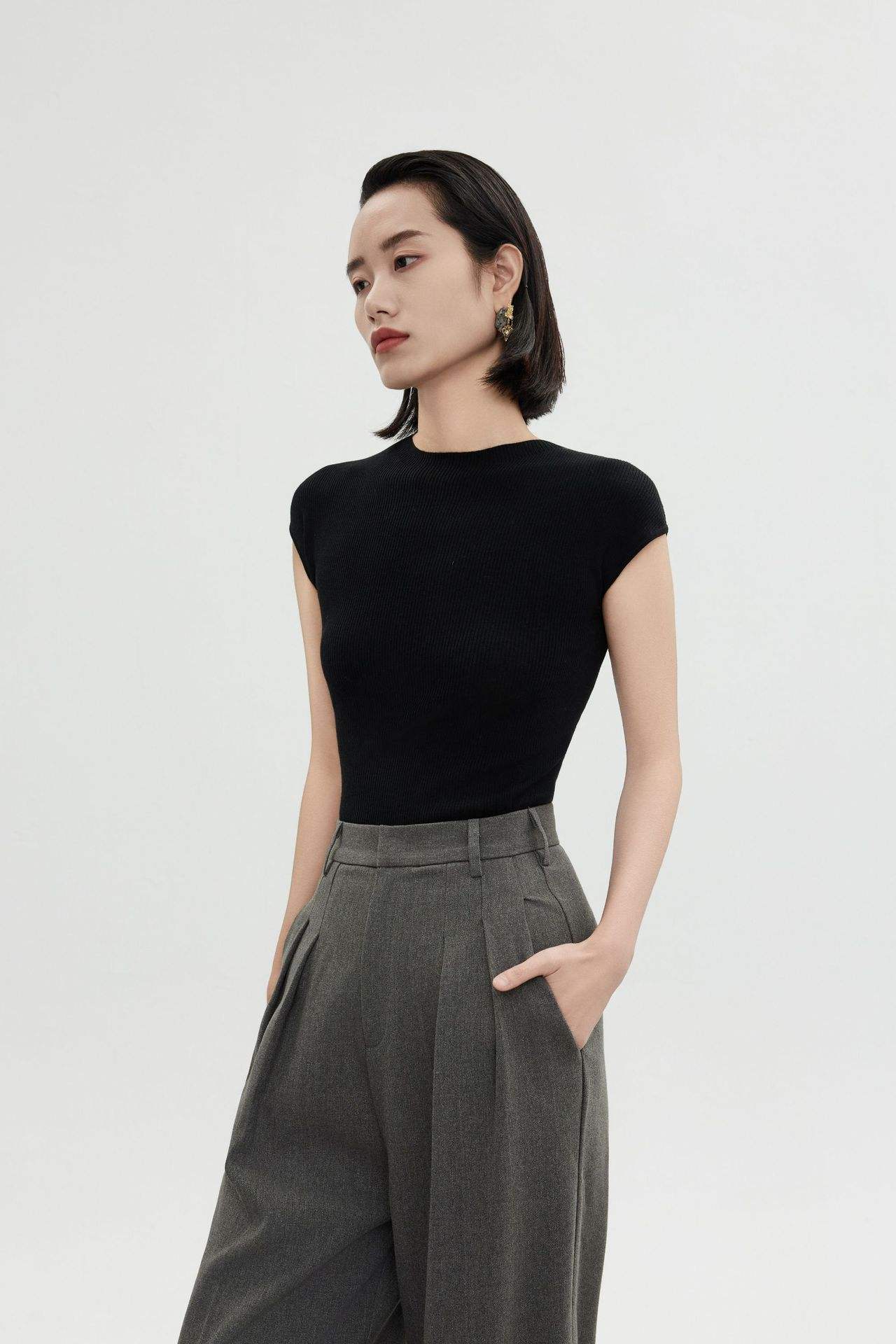 Laine mérinos noire-100