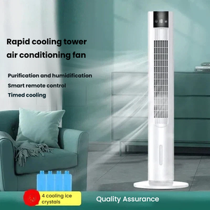 Suitable 60W Tower Evaporative Air Cooler with Water 3 Speeds 6m/s Airflow Remote Control Floor Standing Cooling Fan for Home - Product Image 2