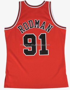 Maillots de basket vintage pour hommes <span class=keywords><strong>Dennis</strong></span> <span class=keywords><strong>Rodman</strong></span>, qualité supérieure, cousus et personnalisables - Product Image 5