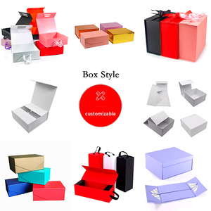 Bán buôn tùy chỉnh in đóng cửa từ gấp Hộp Quà Tặng cứng nhắc các tông với Ribbon Sponge lót dập nổi bao bì giấy - Product Image 4