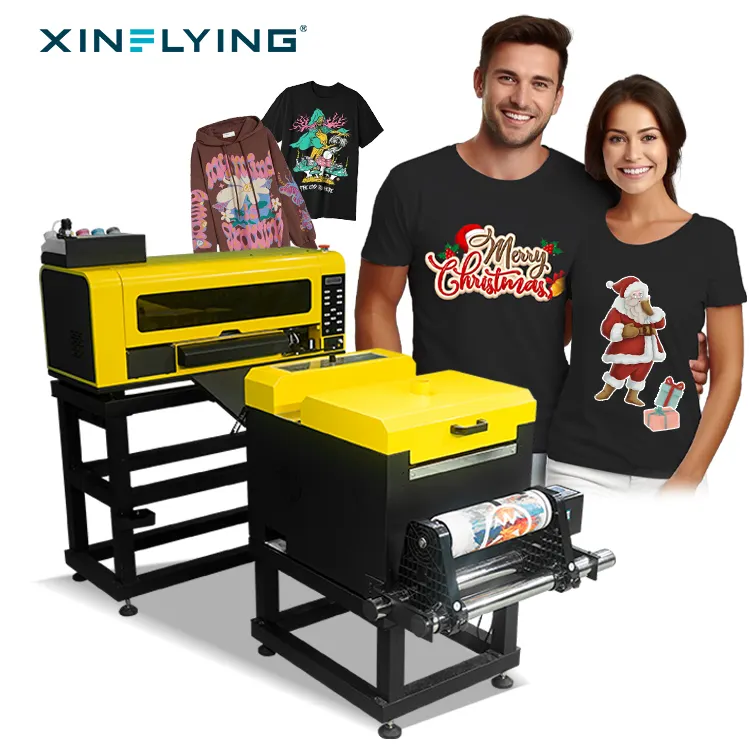 XinFlying A3DTFデジタルプリンターセット熱転写Tシャツ印刷機デュアルXP600プリントヘッド付きフィルムプリンターに直接
