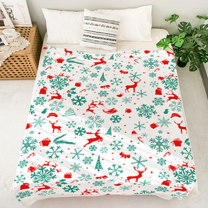 Manta de Franela Navideña con Diseño de Papá Noel, Muñeco de Nieve y Reno, Manta para Siesta, Cálida para el Invierno, Resistente a la Decoloración, Venta al Por Mayor - Product Image 6