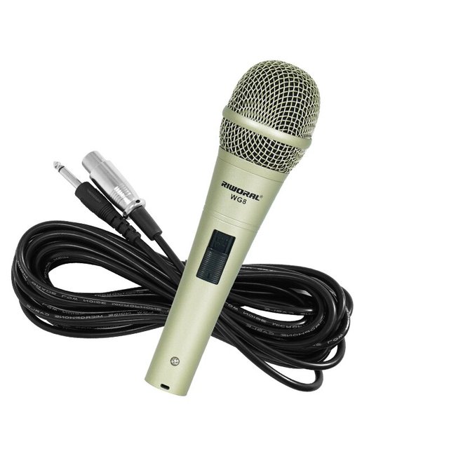 Professional Cardioid Wired Dynamic Audio Vocal Microphone Noise Cancelling Metal Conference System XLR Connector for Studio Use