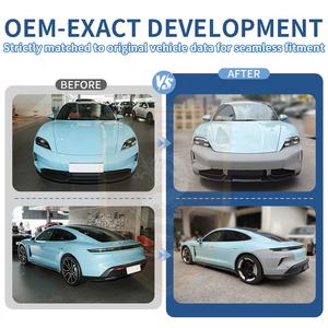 Kit carrosserie <span class=keywords><strong>Turbo</strong></span> <span class=keywords><strong>S</strong></span> pour <span class=keywords><strong>Porsche</strong></span> <span class=keywords><strong>Taycan</strong></span> Turismo, style ancien vers nouveau, pare-chocs avant, ailerons arrière, mise à niveau du kit carrosserie, lifting - Product Image 3
