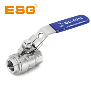 Válvula de bola de acero inoxidable ESG de 2 piezas con rosca interna de 1 pulgada y 100 psi para aplicaciones de baja presión - Product Image 2