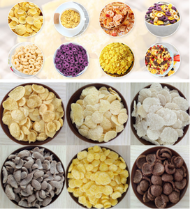 Chất lượng cao đôi vít đùn Ngô lúa mì căng phồng Snack Máy làm ăn sáng ngũ cốc Ngô Flake dây chuyền chế biến - Product Image 5