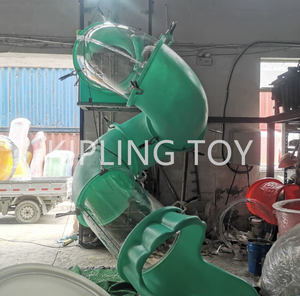 热儿童户外游乐场设备塑料透明白色螺旋管滑梯幼儿园管道滑梯 - Product Image 4