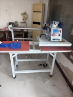 Presse à chaud semi-automatique à double station 16x24 pouces (40x60cm) à commande pneumatique haute pression pour transfert DTF et vinyle HTV personnalisé