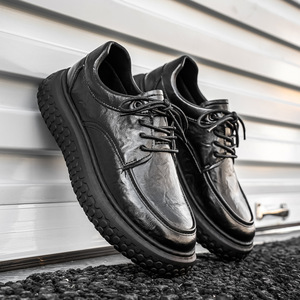 2026 Best Selling Trendy Men's Big Toe Leather Shoes Versatile Casual Leather Upper Winter Shoes for Men - Product Image 4