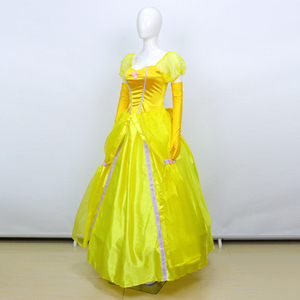 Disfraz de Halloween de La Bella y La Bestia para mujeres adultas, vestido de princesa de juego de rol, disfraces de Carnaval europeo con guantes - Product Image 3